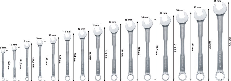 Bosch Ring-Maulschlüssel-Set, 6-21 mm, 15-tlg. Produktbild img4 L