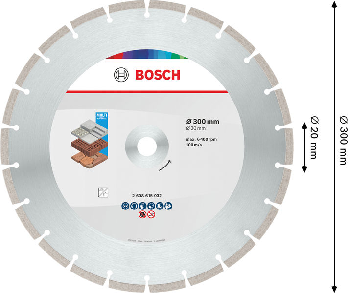 Bosch Multi Material Diamond Trennscheibe, 300 x 20 x 7 mm Produktbild img5 L
