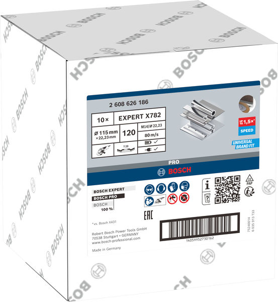 Bosch PRO X571 Fächerschleifscheibe, abgewinkelt, 115 mm Produktbild img4 L