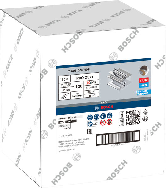 Bosch PRO X571 Fächerschleifscheibe, abgewinkelt, 125 mm Produktbild img4 L