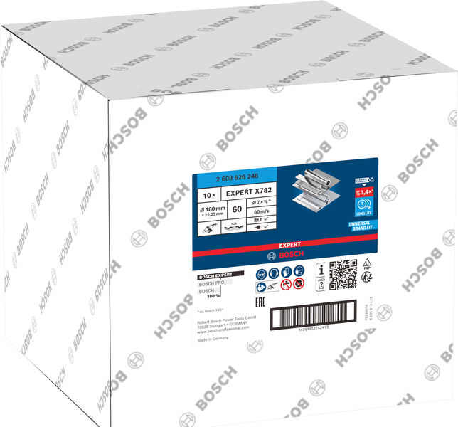 Bosch EXPERT X782 Fächerschleifscheibe, abgewinkelt, 180 mm Produktbild img4 L
