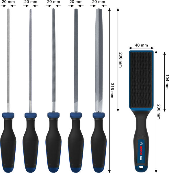Bosch Feilen-Set, 5-tlg., PRO Feilenbürste Produktbild img4 L
