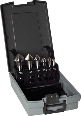 Stock Kegelsenker-Set Typ: Kegelsenker Satz / Ø 8,000 mm / Ø-Bereich 6,30-20,50 / DIN 335 / HSS / blank Produktbild img1 L