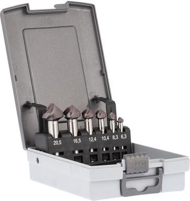 Stock Kegelsenker-Set Typ: Kegelsenker Satz / Ø-Bereich 6,30-20,50 / DIN 335 / HSCO / AlTiN Produktbild img1 L