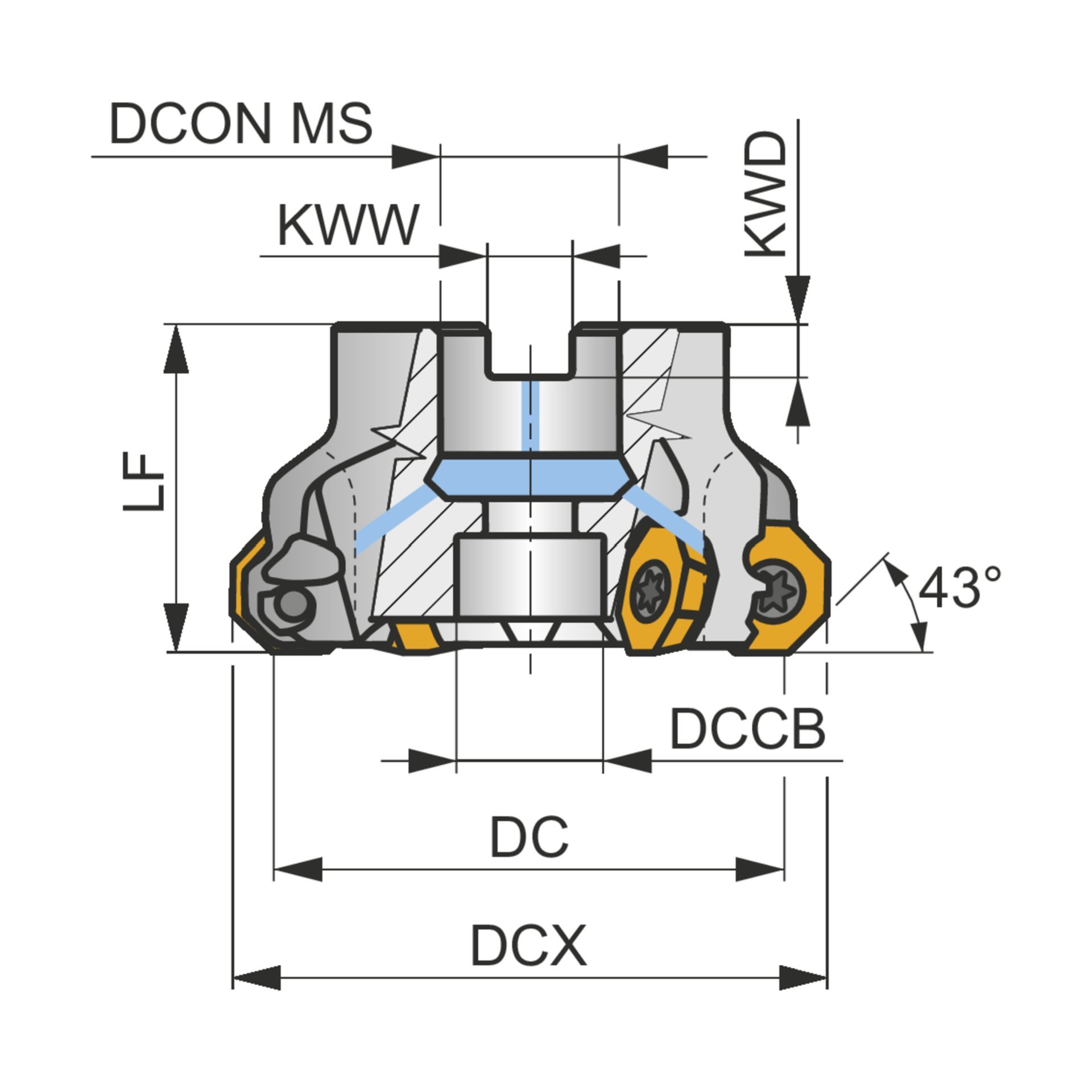 Dormer Pramet Aufsteckfräser - Planfräsen 600A12R-IS45OE06Z-C Produktbild img4 L