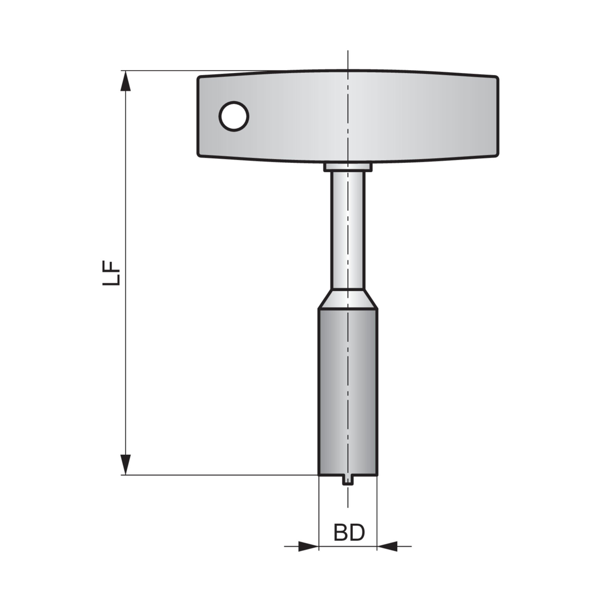 Dormer Pramet Schlüssel für Kühlmittelübergabeeinheiten K.CT.C8 Produktbild img2 L