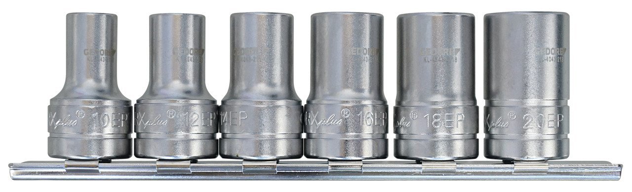 GEDORE KL-4043-200 Steckschlüssel-Einsätze Satz, 3/8", EP TX-Plus, 6-teilig Produktbild img1 L