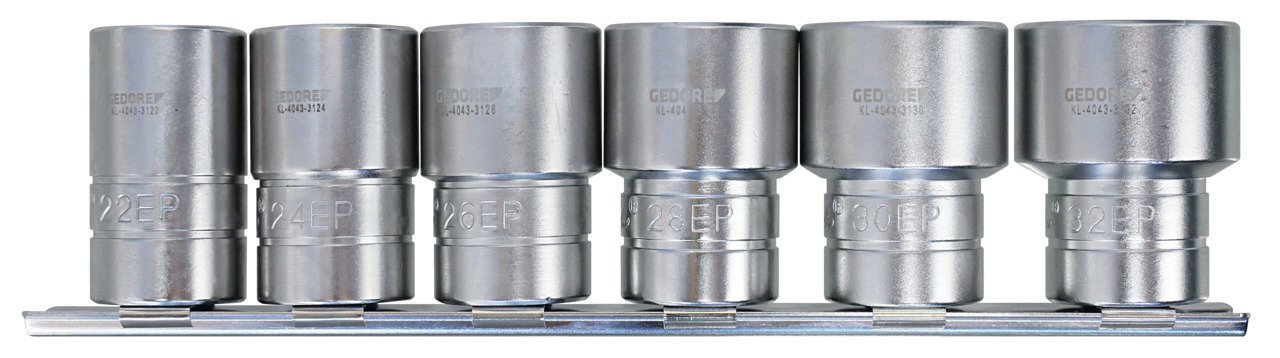 GEDORE KL-4043-300 Steckschlüssel-Einsätze Satz, 1/2", EP TX-Plus, 6-teilig Produktbild img1 L