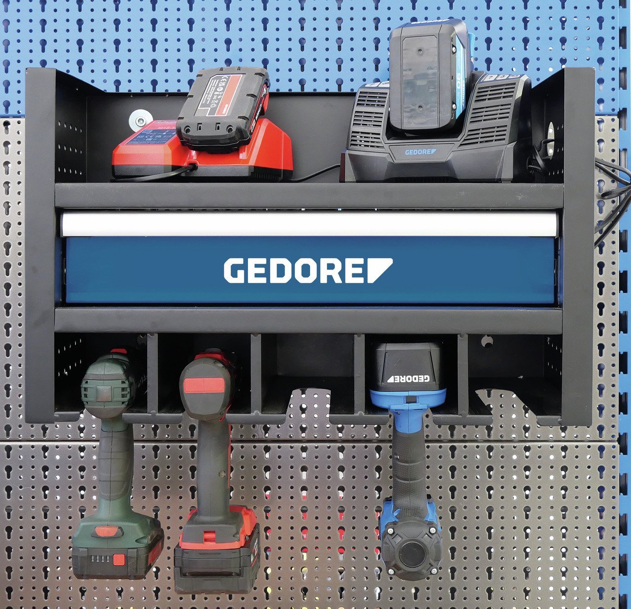 GEDORE KL-4991-111 Wand-Organizer für Akkugeräte Produktbild img2 L