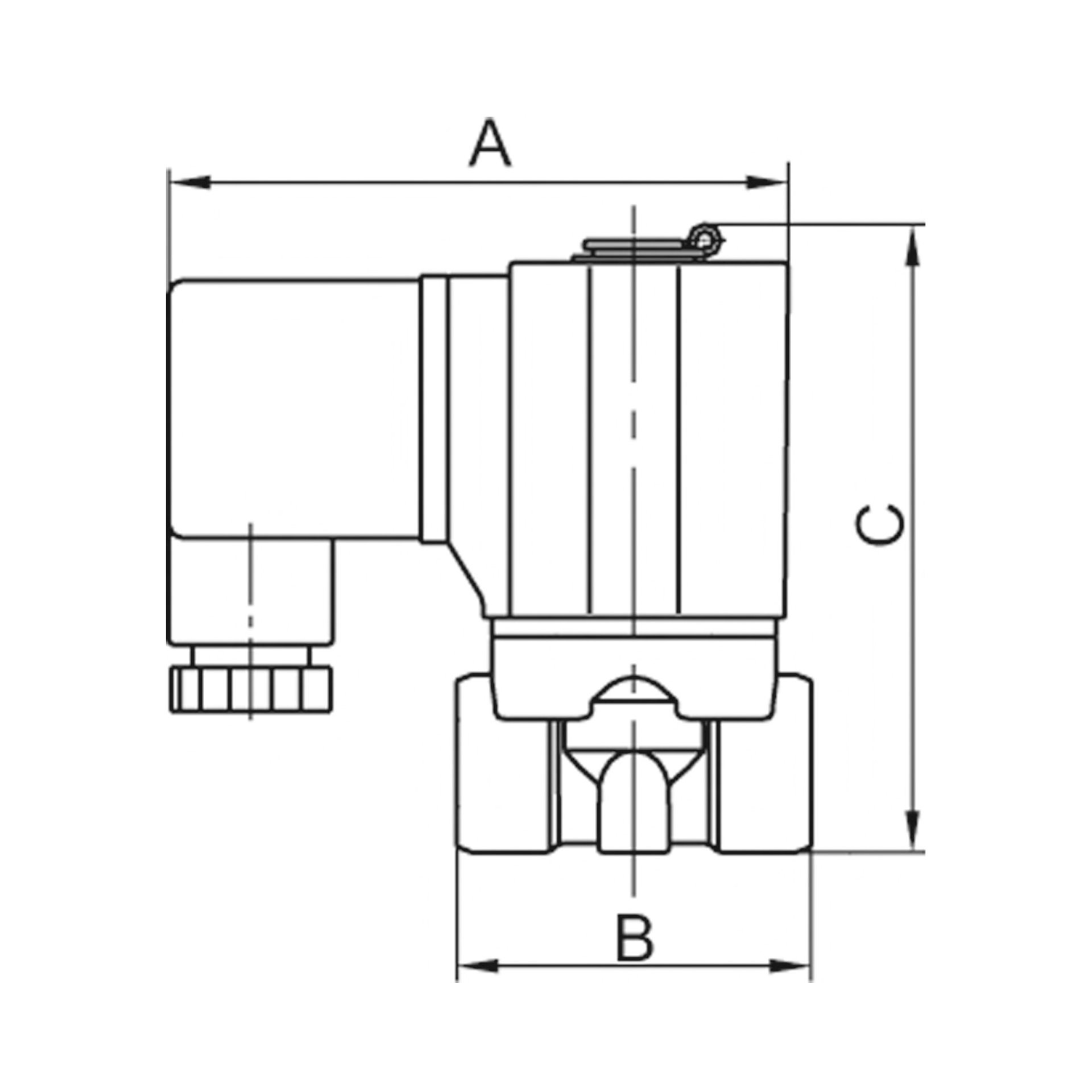 2/2-Wege-MV., MS, NO, vorg., 24 V DC, G 3/4, PN 0,5-12 bar, NBR Produktbild img2 L