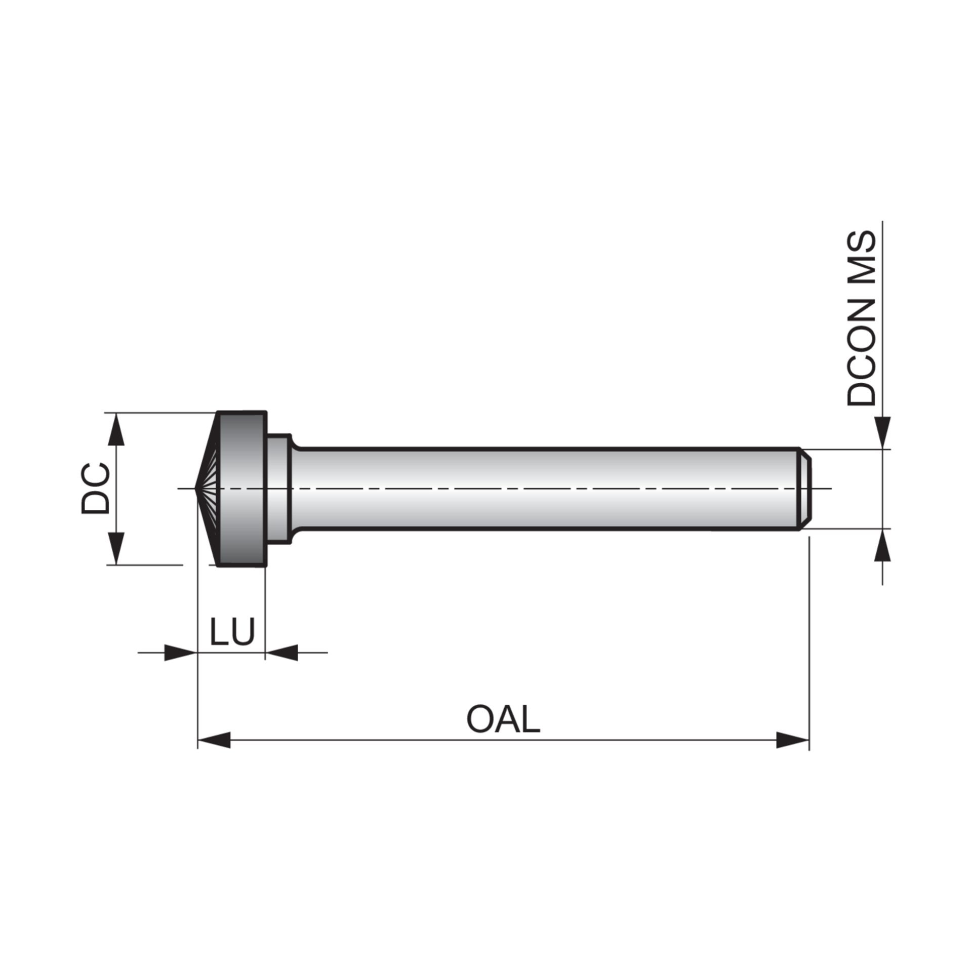 Dormer Pramet Frässtift der 2. Stufe zum Entfernen gebrochener Schrauben, 150 ° Senker P10110.7 Produktbild img3 L