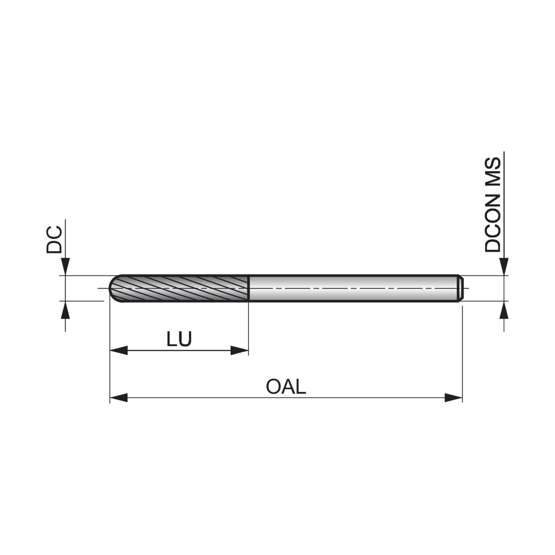 Dormer Pramet Frässtift – Walzenrund P5053.0X3.0 Produktbild img3 L