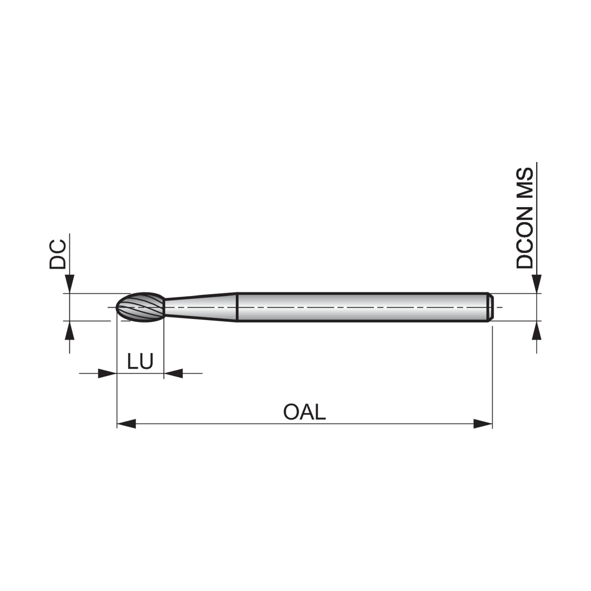 Dormer Pramet Frässtift – Tropfen P5093.0X3.0 Produktbild img3 L