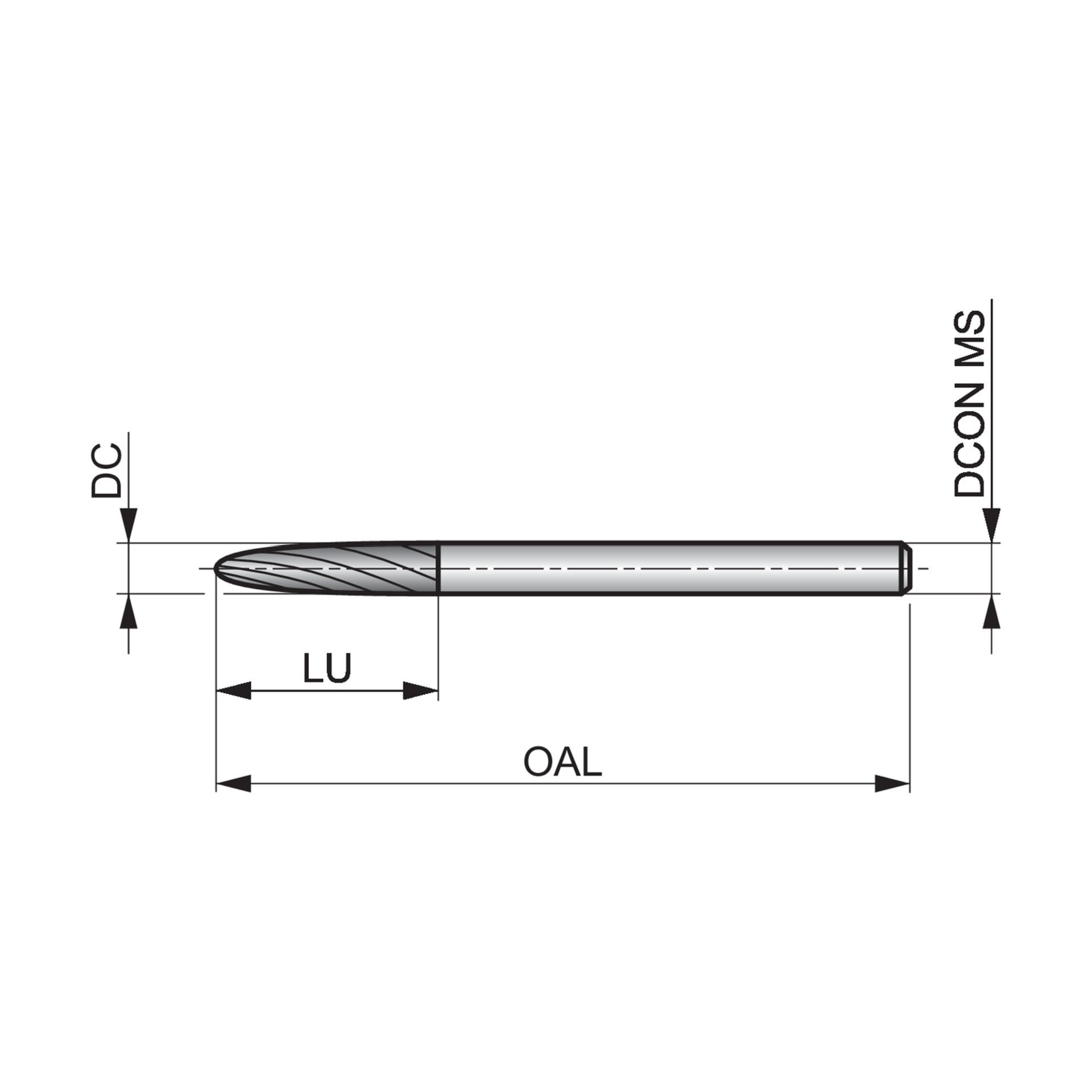 Dormer Pramet Frässtift – Rundbogen P5113.0X3.0 Produktbild img3 L