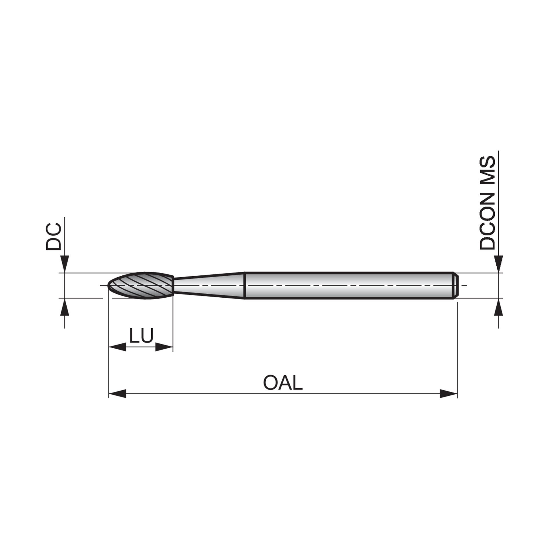 Dormer Pramet Frässtift – Flamme P5153.0X3.0 Produktbild img3 L