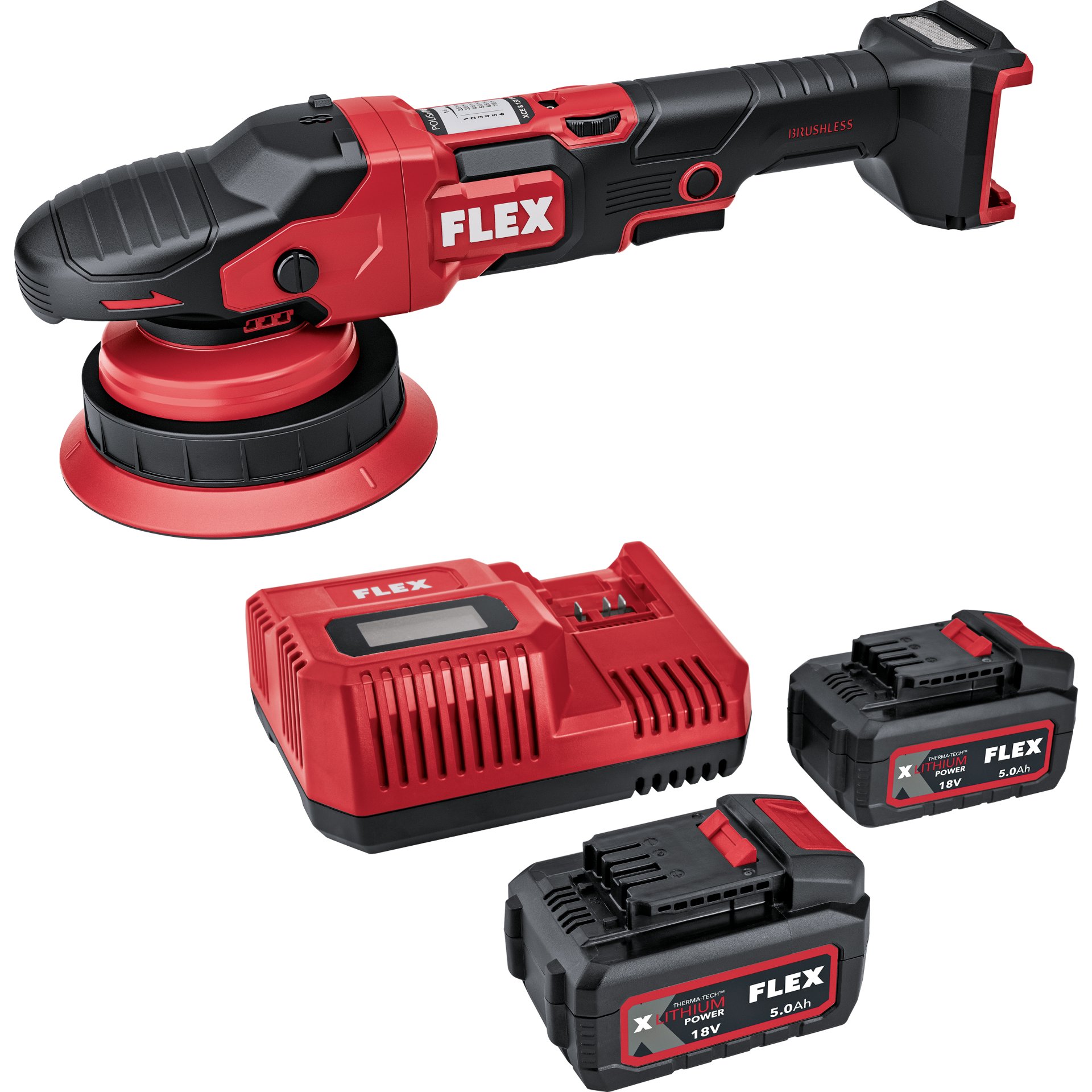 Flex Akku-Exzenterpolierer mit Zwangsrotation 18 V XCE 2 8 18-EC Set Produktbild img2 L