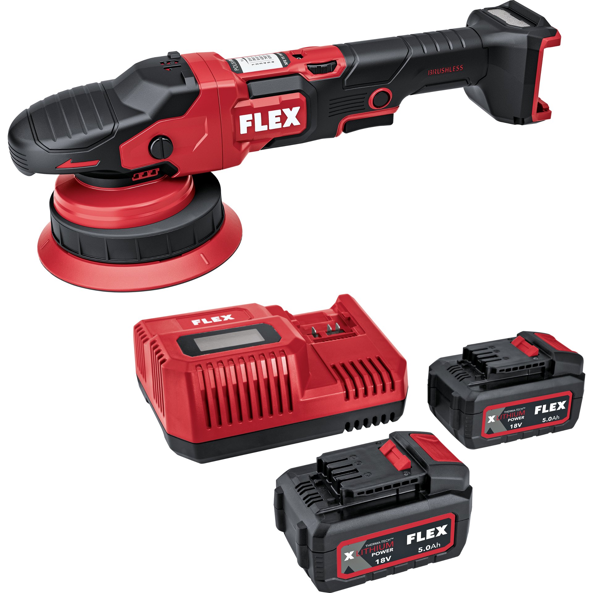 Flex Akku-Exzenterpolierer mit Freilauf 18 V XFE 2 15 18-EC Set Produktbild img1 L