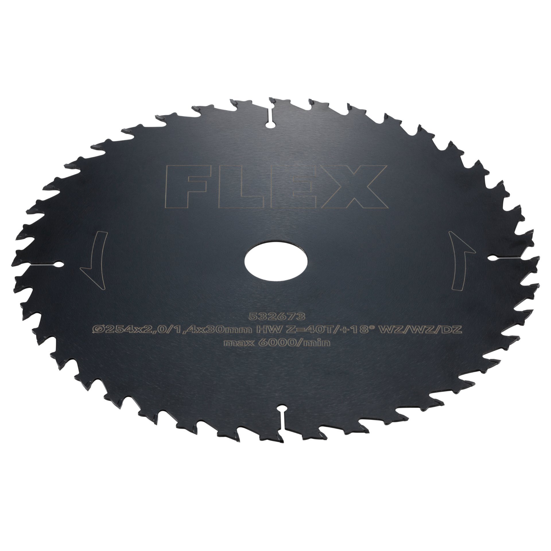 Flex Standard Kreissägeblatt mit Wechselzahn D254x2,0/1,4x30 HW Z=40/+18° WZ/WZ/DZ Produktbild img1 L