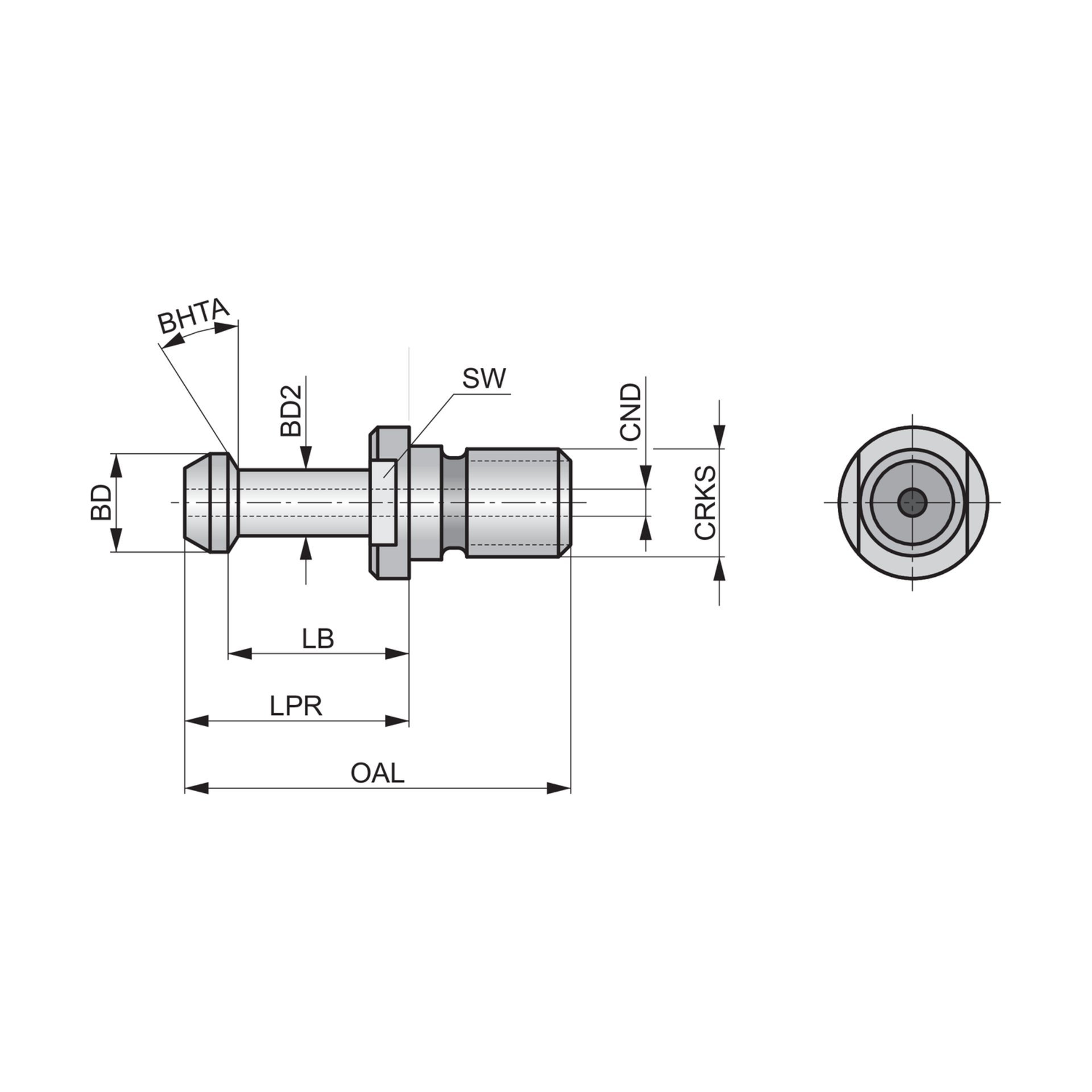 Dormer Pramet Zugschraube MAS 403 BT mit Kühlmittelbohrung - Gedichtet PS-BT-C-S Produktbild img2 L