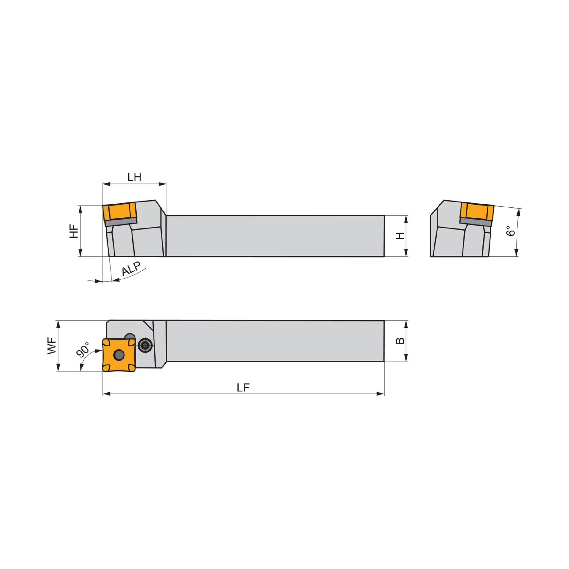 Dormer Pramet Scarfing-Werkzeugaufnahme PXFNR 2525 S 19 Produktbild img3 L