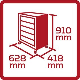 GEDORE R20150006 Werkstattwagen MECHANIC 6 Schubladen 910x628x418 mm Produktbild img12 L