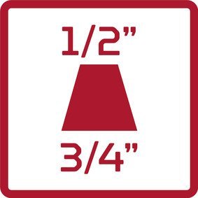 GEDORE R77500009 Reduzierstück 3/4" x 1/2" 4-kant 55 mm Produktbild img2 L