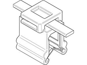 Reyher ART 82521 Befestigungsbinder m. Edgeclip PA66W schwarz 4,6 x 200 VE=S Produktbild img2 L