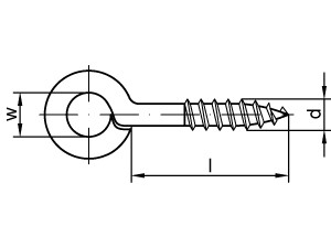Artikel 88133 Stahl Typ 1 galvanisch verzinkt Ringschraubösen Typ 1, mit Holzschrauben-Gewinde Produktbild img2 L