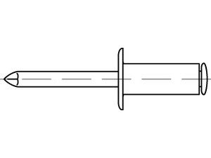 Reyher Artikel 88404 Niet A 2 A Dorn A 2 Offene Blindniete mit Sollbruchdorn, ~DIN 7337/ISO 15983, Flachkopf Produktbild img2 L