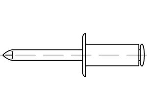 Reyher Artikel 88407 Niet Kupfer A Dorn Bronze Offene Blindniete mit Sollbruchdorn, ~DIN 7337/ISO 16582, Flachkopf Produktbild img2 L