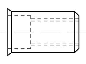 Reyher Artikel 88418 A 2 (1.4567) S klein Blindniet-Muttern, rund, offen, kleiner Senkkopf 90° Produktbild img2 L