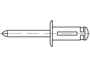 Reyher Artikel 88488 Niet Al-Leg. TRI-FOLD Dorn Al-Leg. Offene Blindniete mit Sollbruchdorn, Flachrundkopf Produktbild img2 L