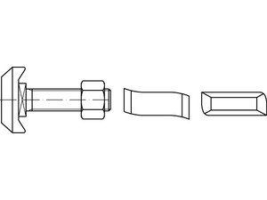 Artikel 88950 Mu A 4 HS 50/30 Hakenkopf-/Halfen-Schrauben, mit Sechskantmutter Produktbild img2 L