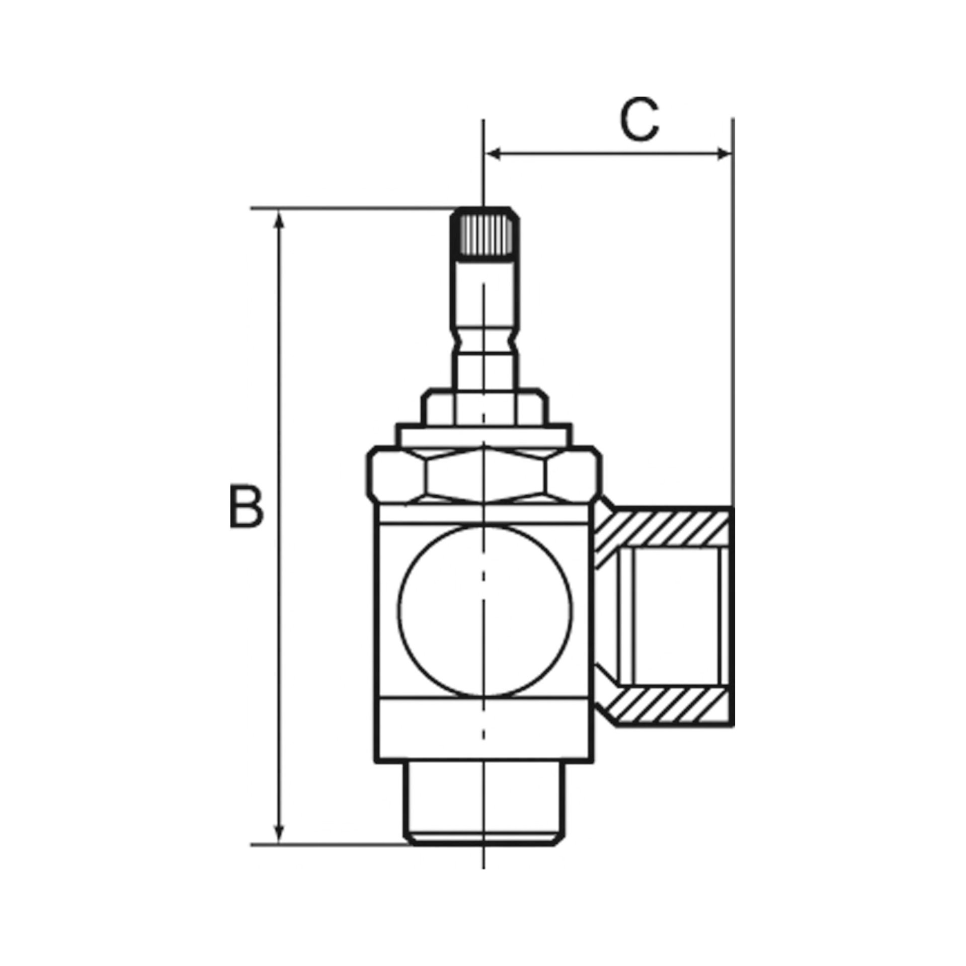 RIEGLER Drosselrückschlagventil, Abluftdrosselung (C), G 1/4 IG, G 1/4 Produktbild img2 L
