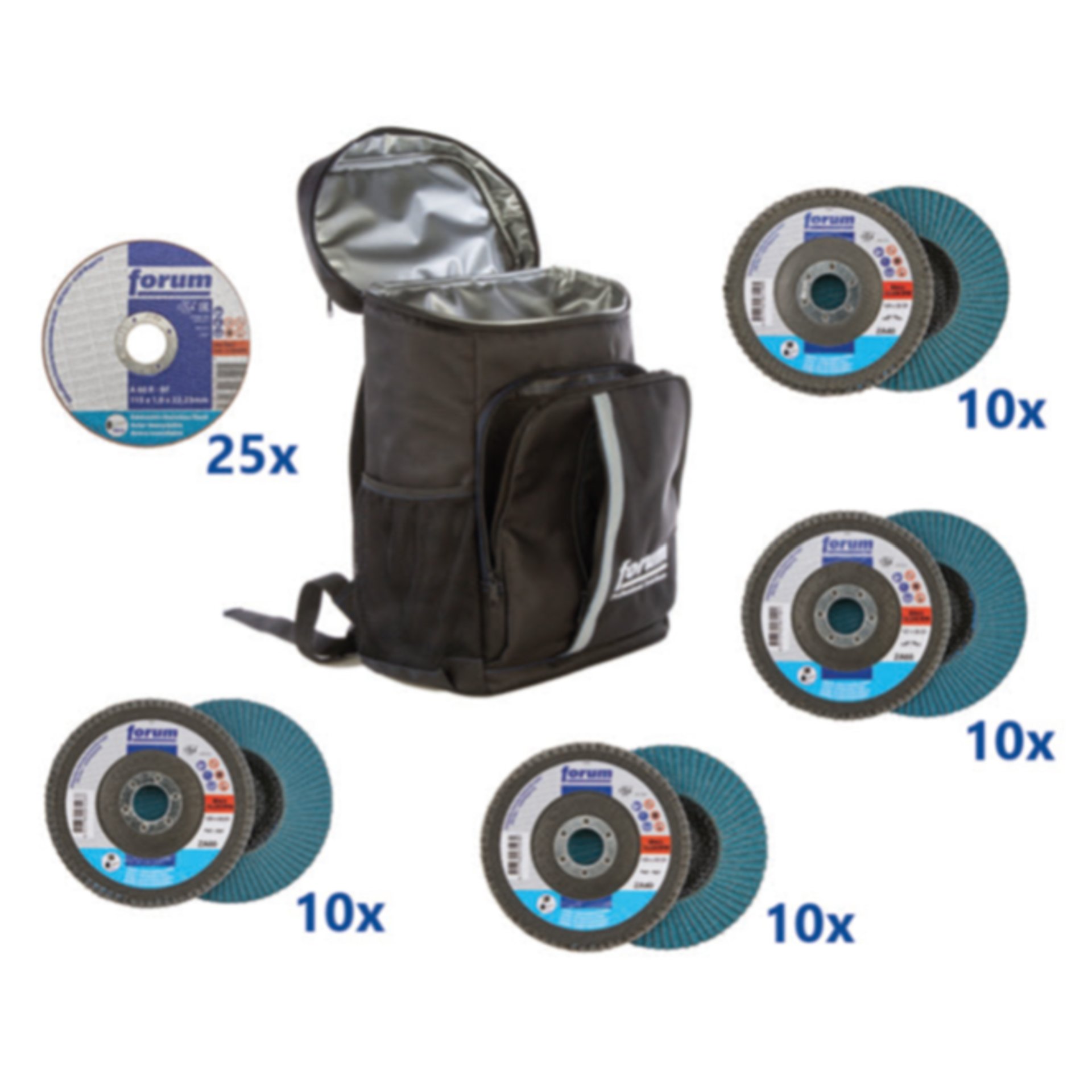 FORUM Rucksack mit Trenn- und Schleifscheiben Produktbild img1 L