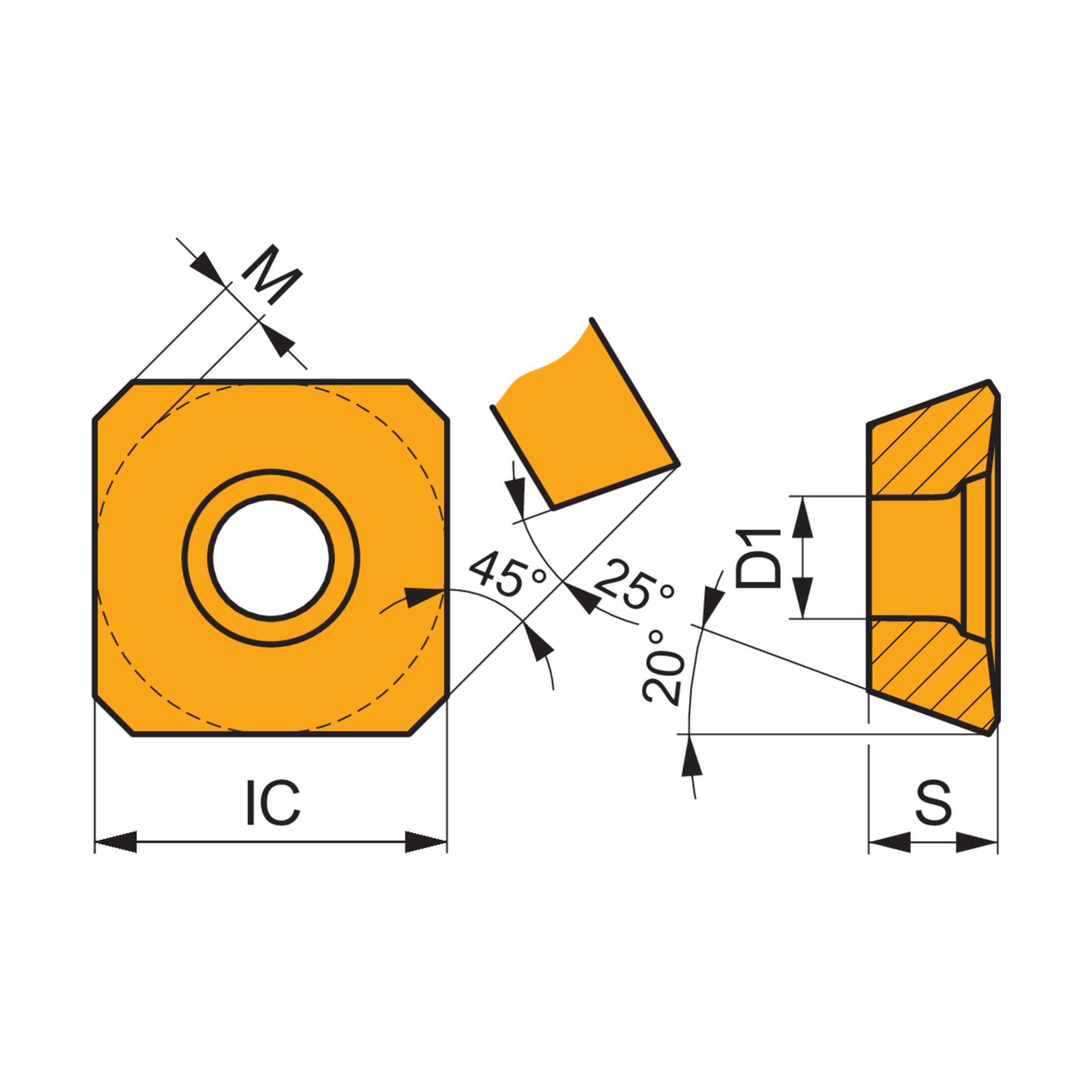 Dormer Pramet Fräswendeschneidplatte - Planfräsen SEMT 09 Produktbild img2 L