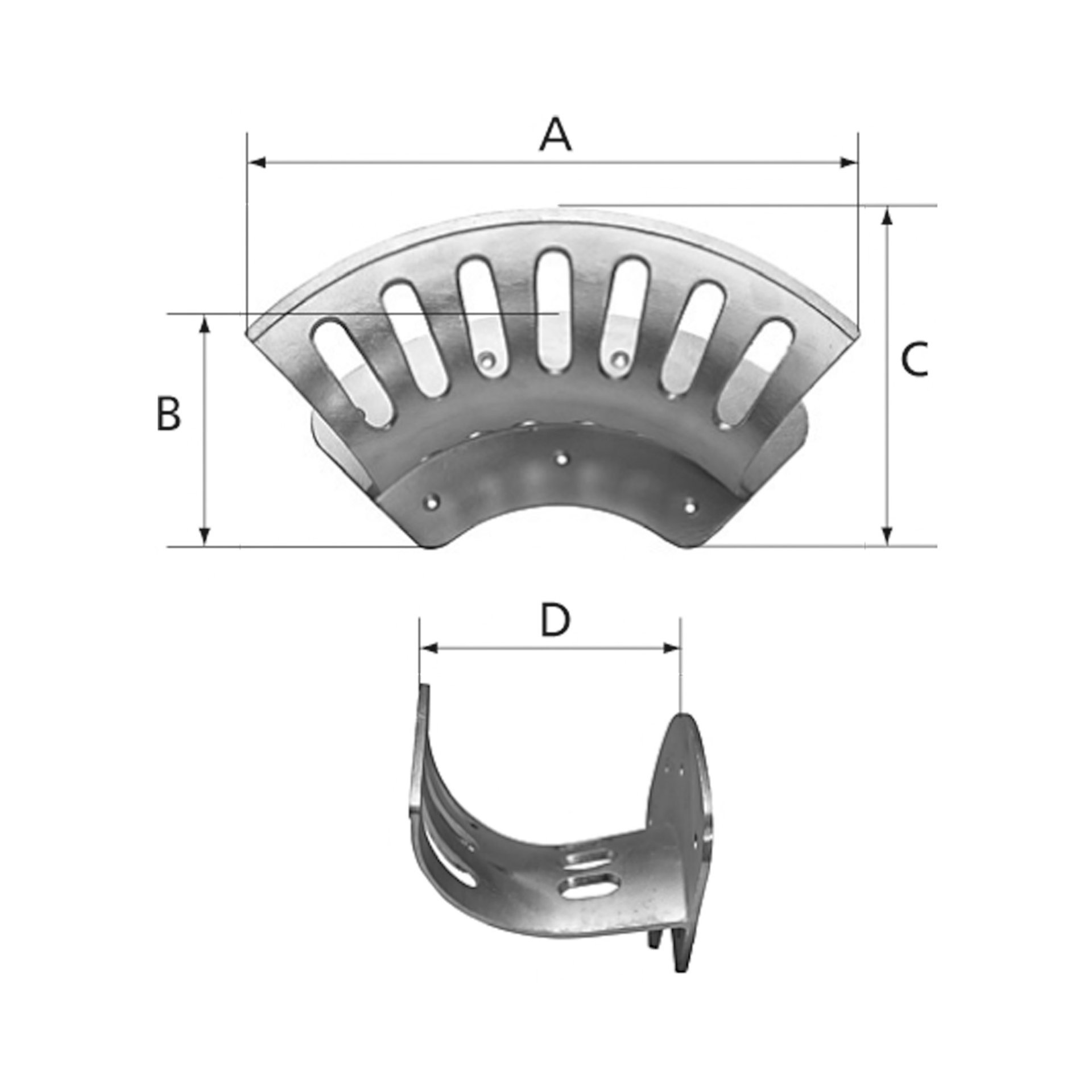 RIEGLER Schlauchhalter, Aluminium unlackiert, klein Produktbild img2 L