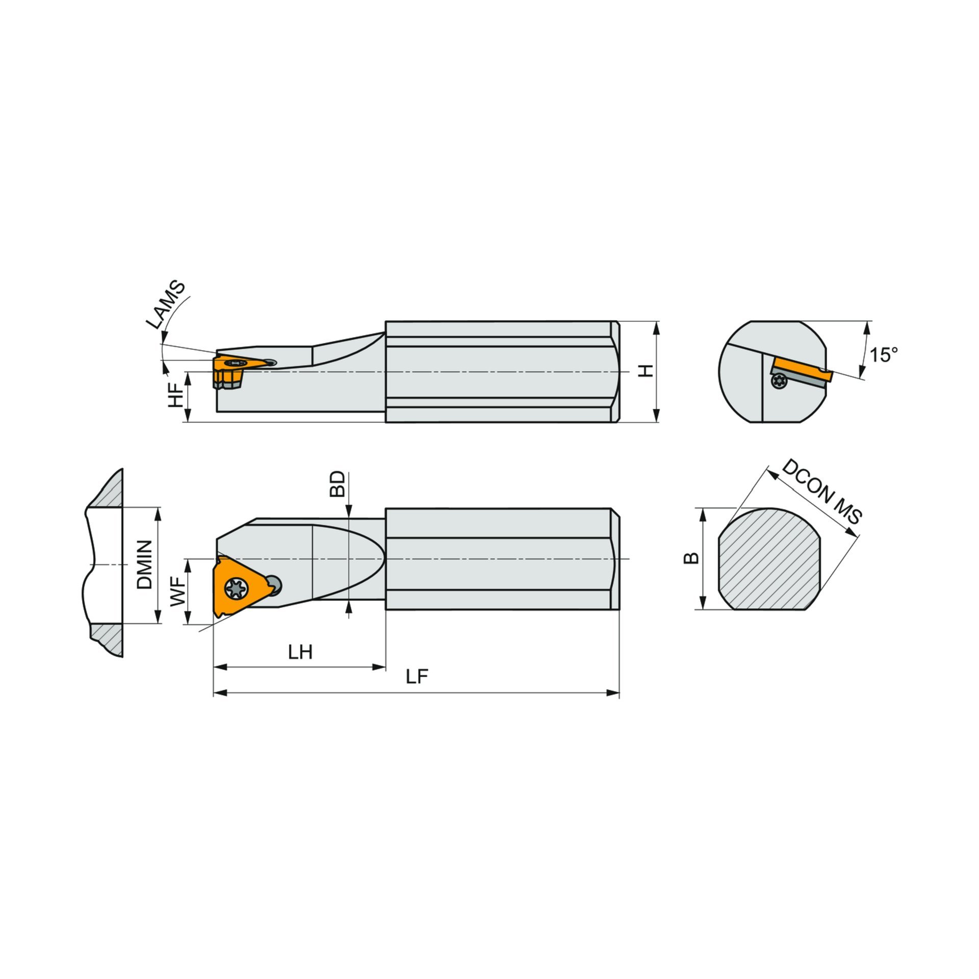 Bohrstange - Gewindeschneiden SIL 0013 M 11-1 Produktbild img4 L