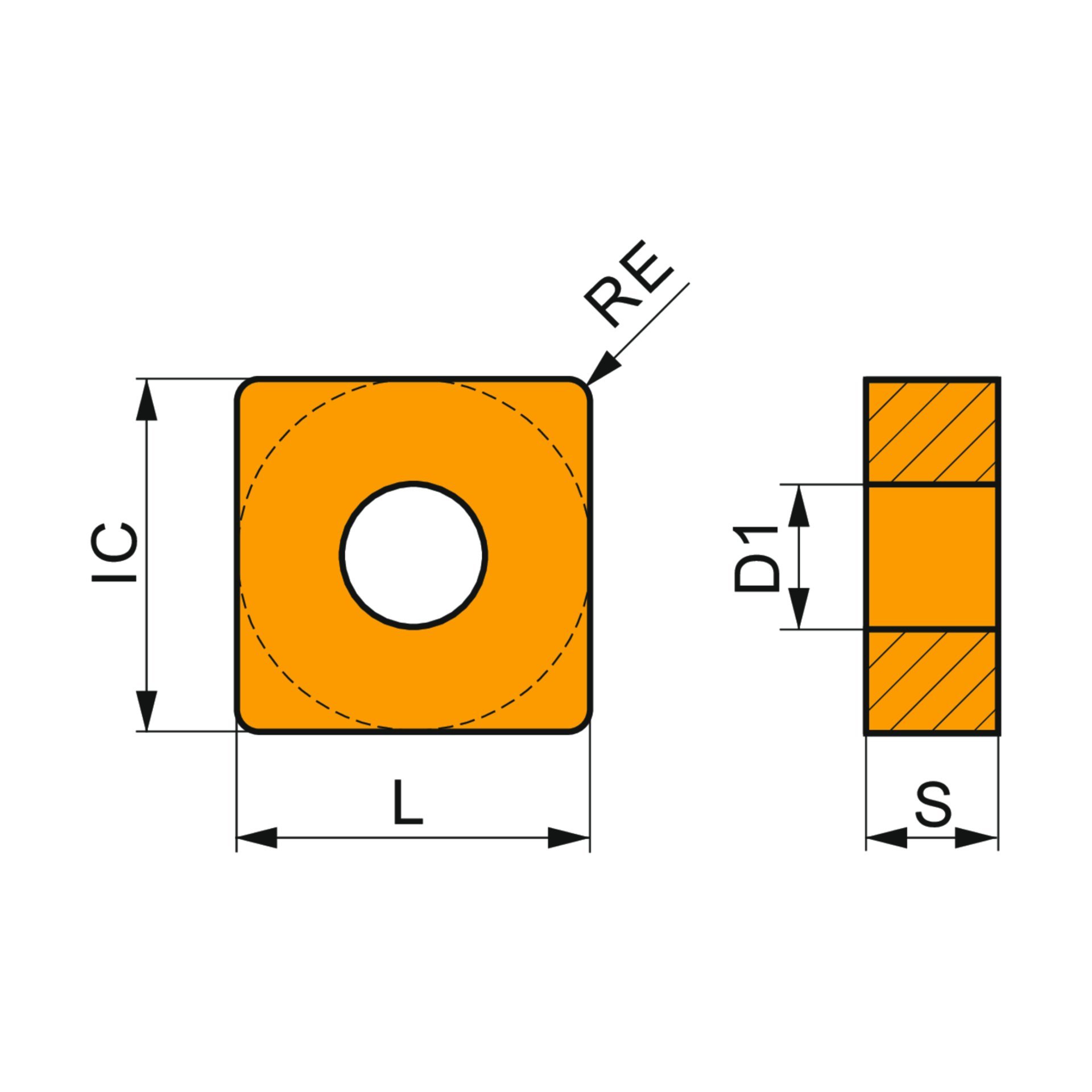 Drehwendeschneidplatte - Negativ SNMG 190616E-KR:T5315 Produktbild img2 L