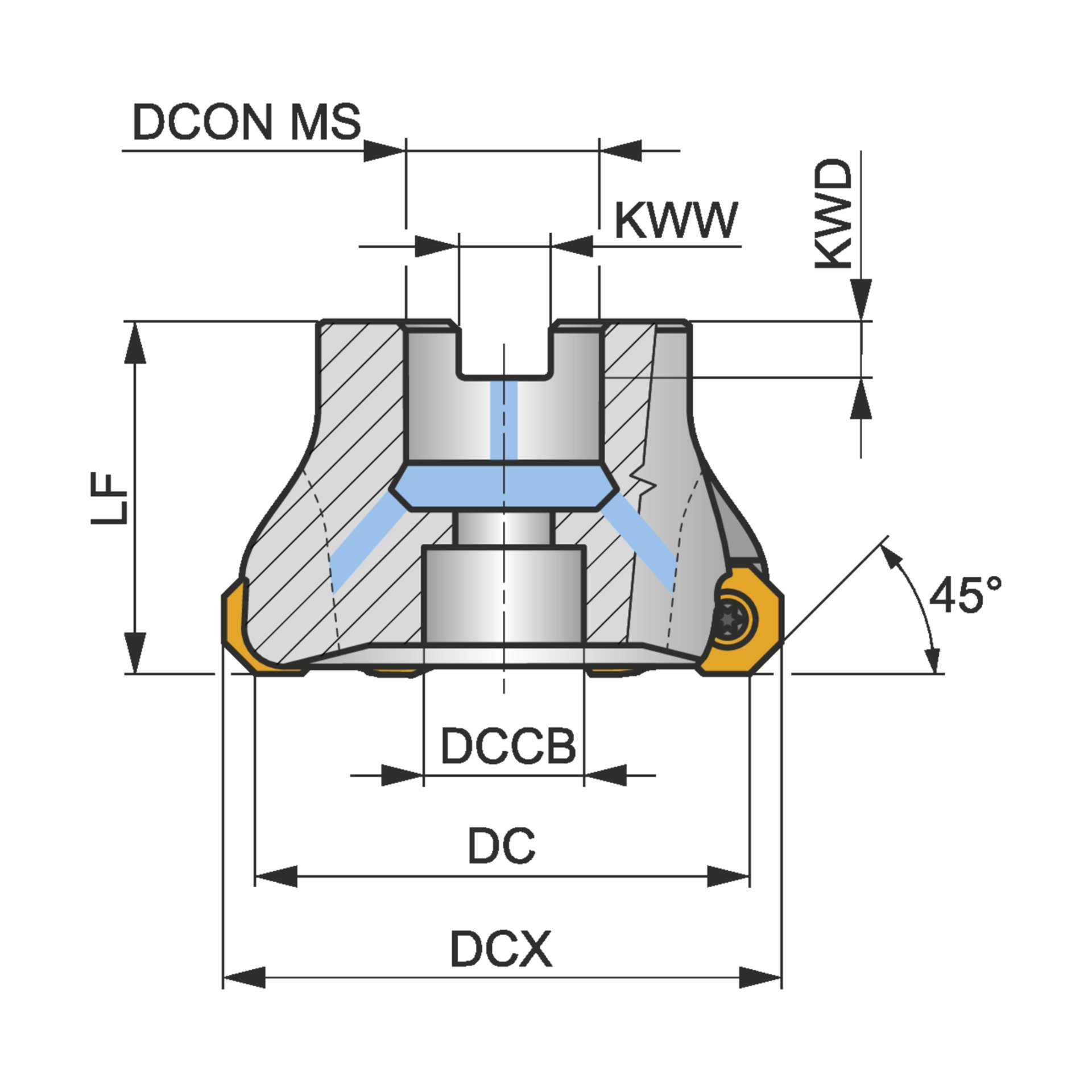 Dormer Pramet Aufsteckfräser - Planfräsen SOD06D Produktbild img4 L
