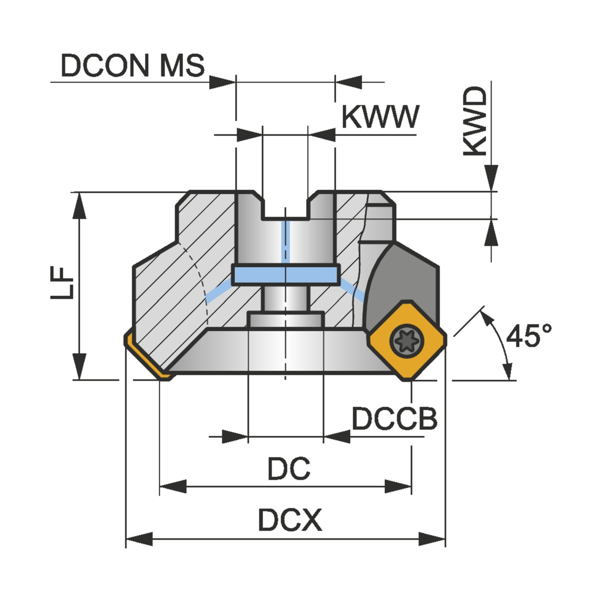 Dormer Pramet Aufsteckfräser - Planfräsen SSN12Z Produktbild img4 L