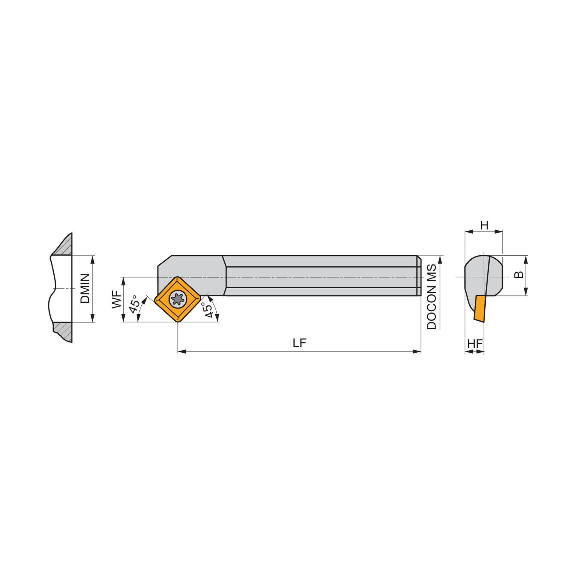 Dormer Pramet Bohrstange ISO S - Linke Ausführung SSSC(RL) INT Produktbild img4 L