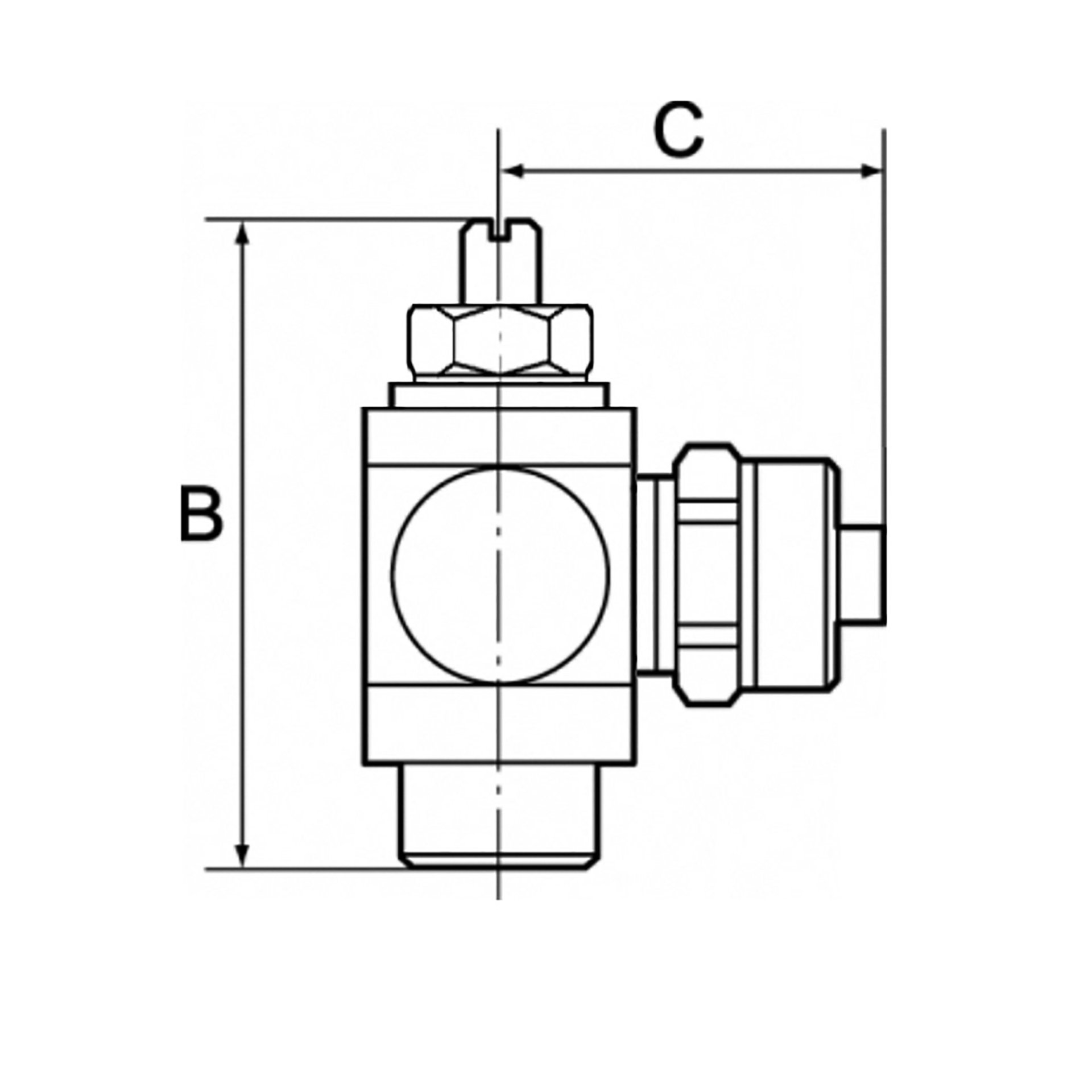 RIEGLER Drosselrückschlagventil, Zuluftdrosselung Schnellverschraubung G 1/8, 8/6 Produktbild img2 L