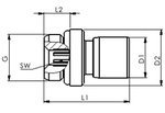 RIEGLER Gerade Steckverschraubung »NonPlusUltra«, ISK, G 1/2, Ø 14mm, VPE10 Produktbild img2 L