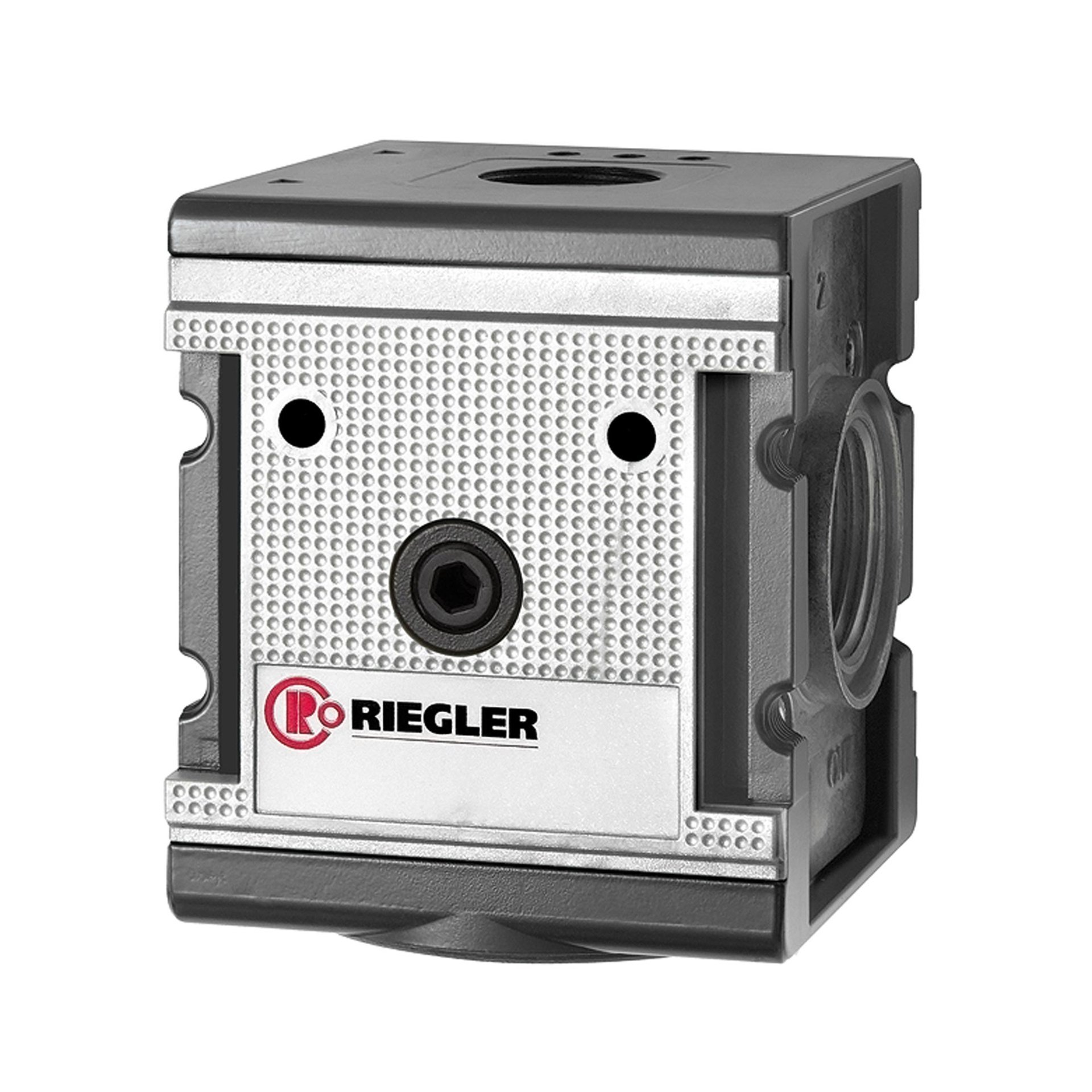 RIEGLER Verteiler »multifix«, breite Ausführung, BG 4, G 1, 4 Abgänge Produktbild img1 L