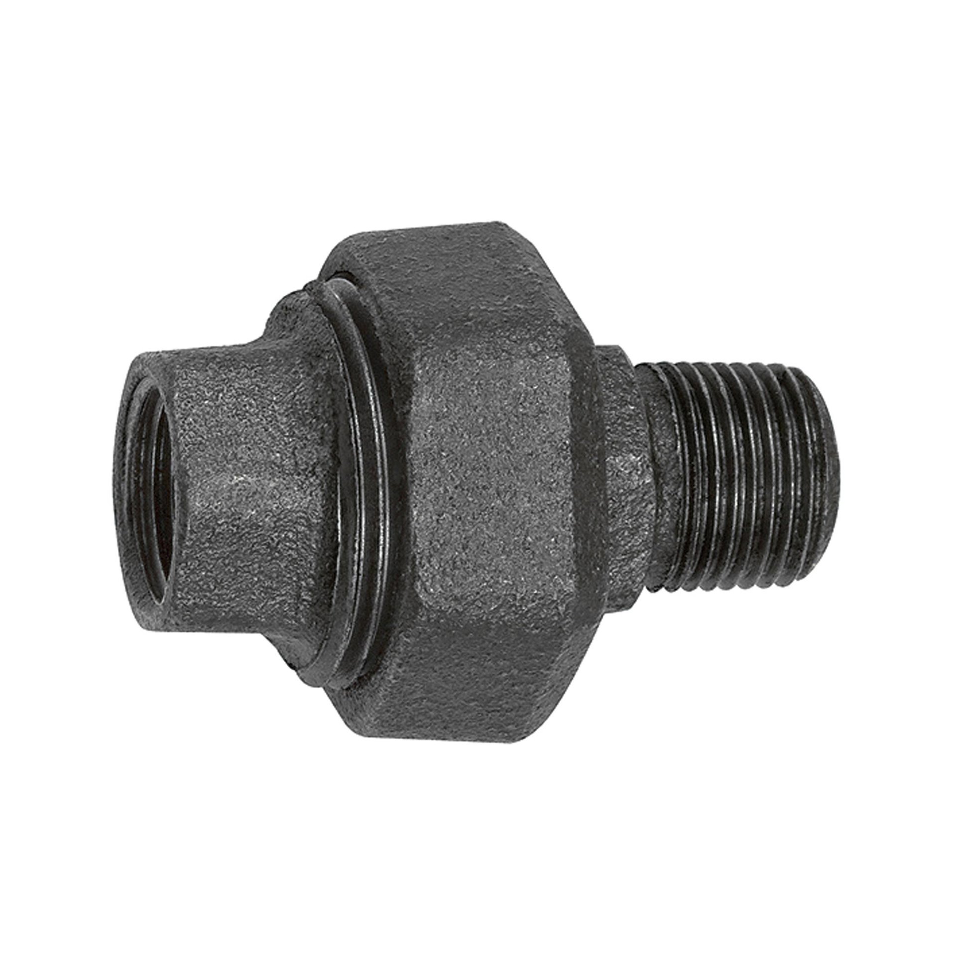 RIEGLER Verschraubung 331, flachdicht., R 2 1/2, Rp 2 1/2,Temperg. schw. Produktbild img1 L