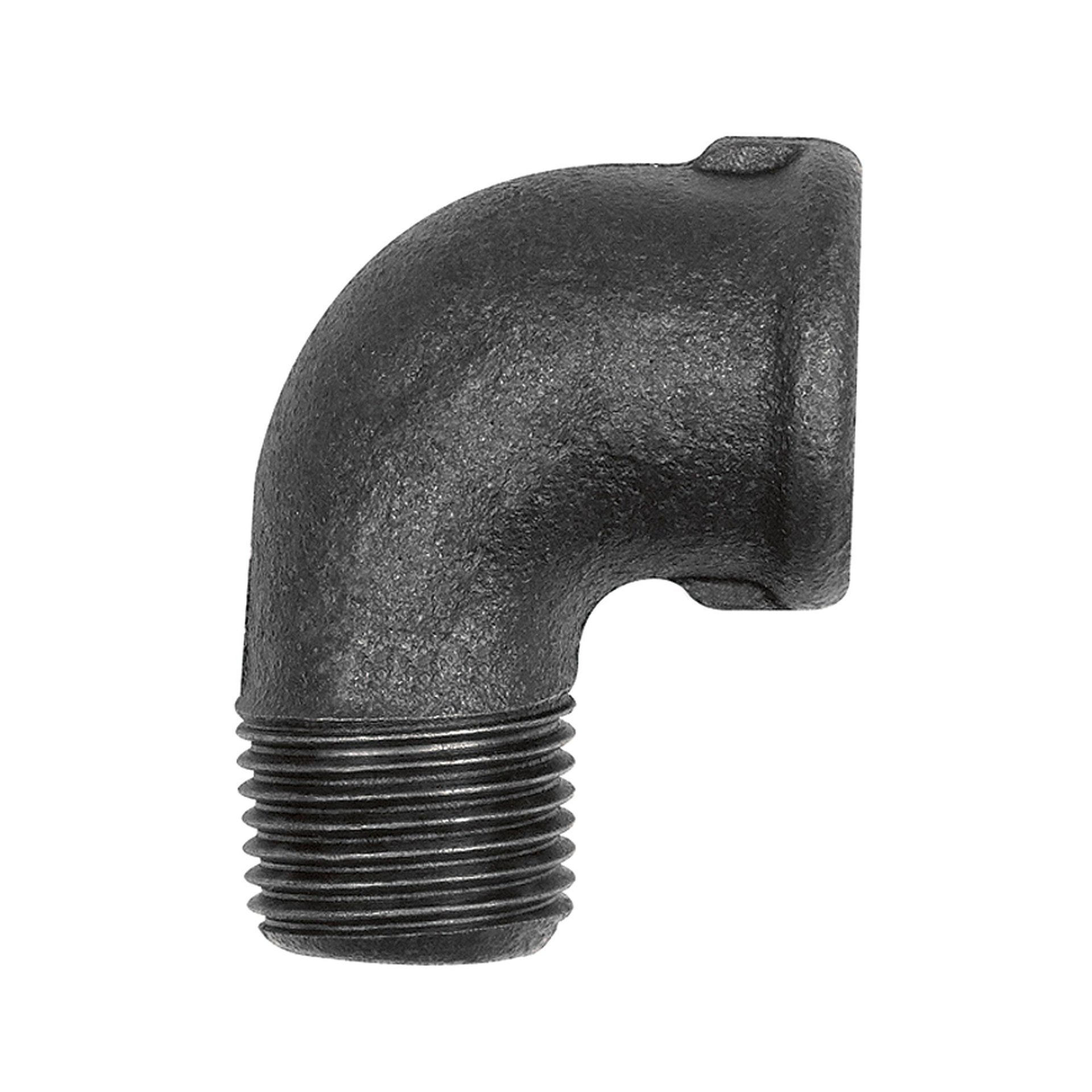 RIEGLER Winkel 92, 90°, Rp 1 1/2 i., R 1 1/2 a., Temperguss schwarz Produktbild img1 L