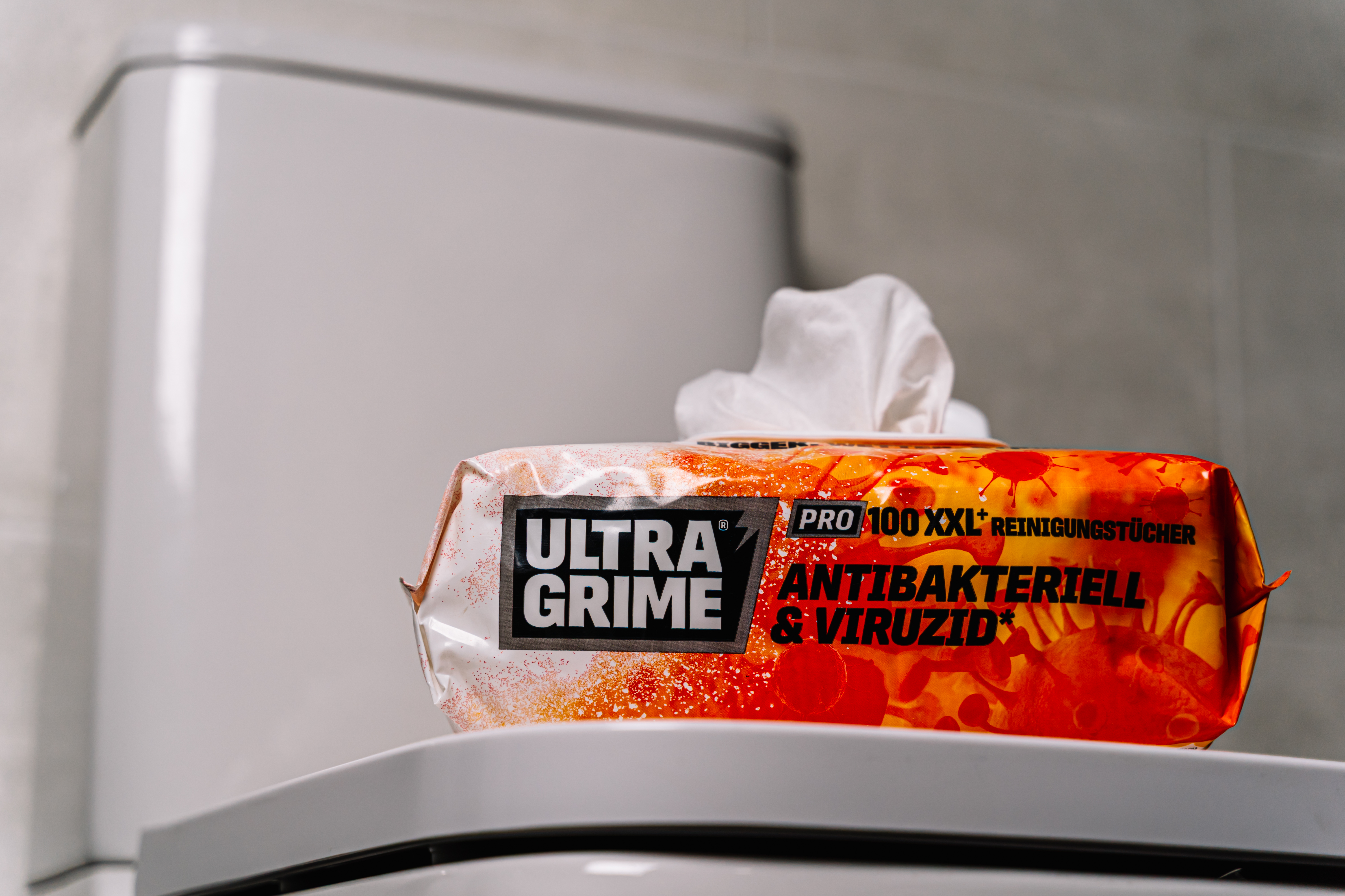 UltraGrime Pro Antibakterielle Desinfektionstücher | Beseitigt Bakterien an Händen, Oberflächen, Böden Produktbild img5 L
