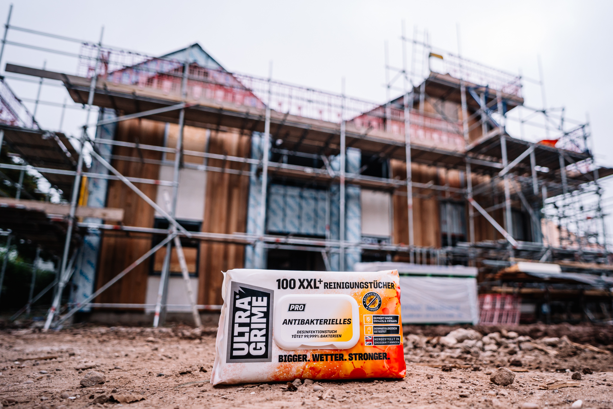 UltraGrime Pro Antibakterielle Desinfektionstücher | Beseitigt Bakterien an Händen, Oberflächen, Böden Produktbild img6 L