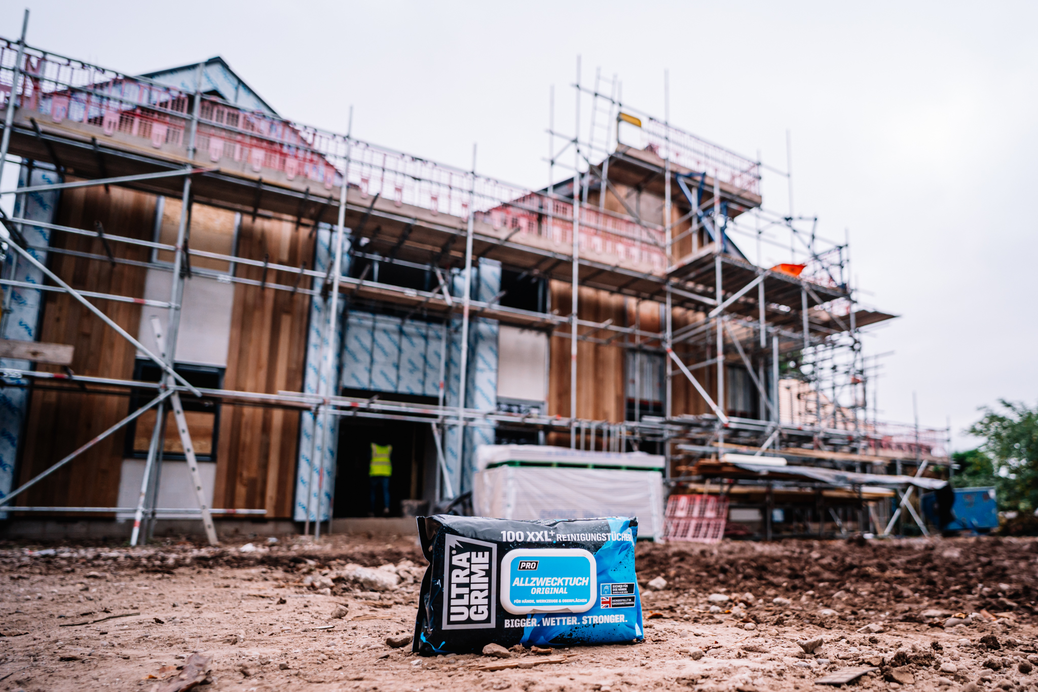 UltraGrime Pro Allzweck Reinigungstücher | Industrielle Tücher zur Entfernung von Fett, Öl, Farbe und Tinte | 100 extragroße Feuchttücher, 38 cm x 25 cm Produktbild img9 L